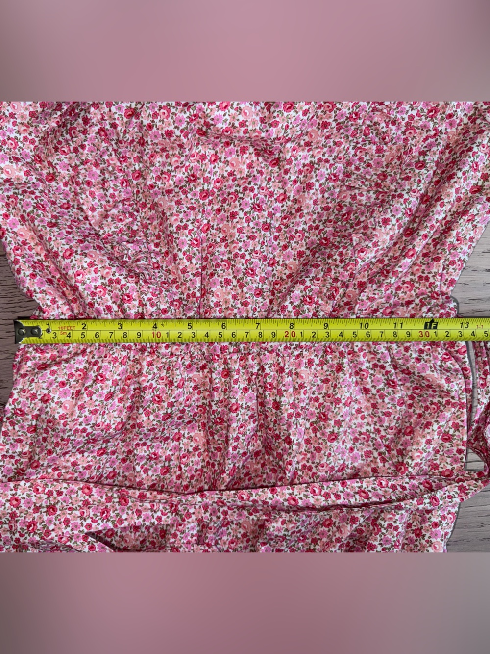 NWOT ENGLISH FACTORY SAMPLE Puff Sleeve Floral Mini - High Neck + Ruffled - Picture 9 of 12